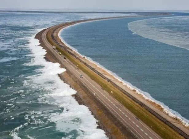 An artist’s impression of the tidal barrier.
