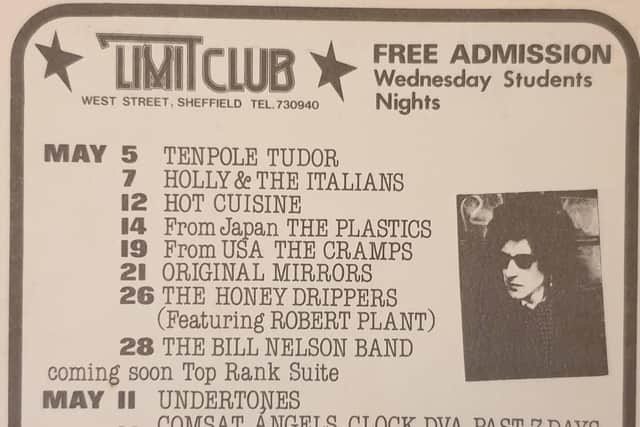 Flyer from collection of Nigel Lockwood.