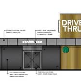 The proposed front elevation of the new Starbucks. Image: ELDC