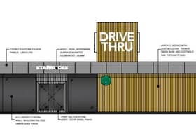The proposed front elevation of the new Starbucks. Image: ELDC