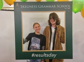 Top students  Rhianna Wilson and  Chase Watts-Lane of Skegness Grammar School .