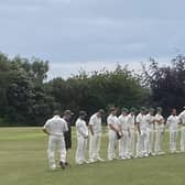 The players hold a one minute silence for the Nottingham atrocities.