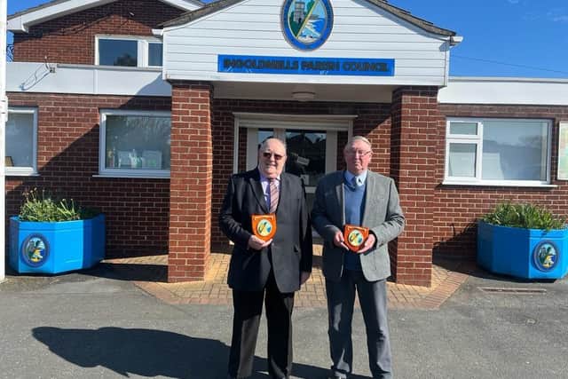 Coun Len Hemingway and Coun Mick Holyer who
