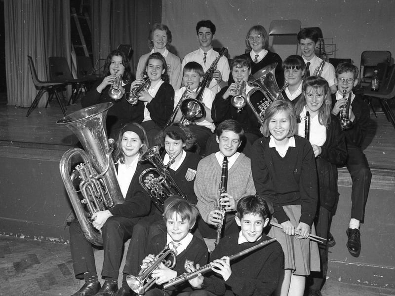 A four-hour blow-a-thon was one of the other Comic Relief fundraisers at Kirton Middlecott School in 1993.