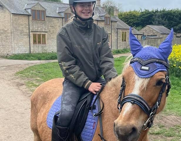 Molly Harris and her horse Princess.
