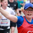 Ruth Treharne - getting ready for the London Marathon.