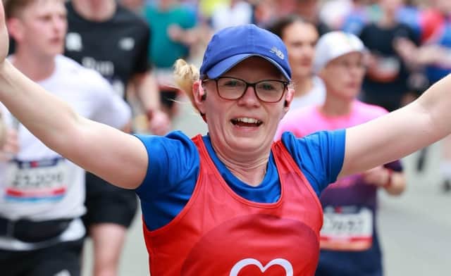 Ruth Treharne - getting ready for the London Marathon.