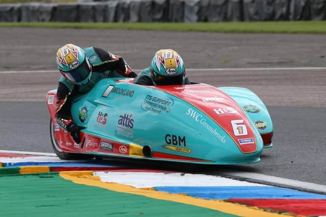 Todd Ellis and Emmanuelle Clement in action at Thruxton. Photo by Dave Yeomans.