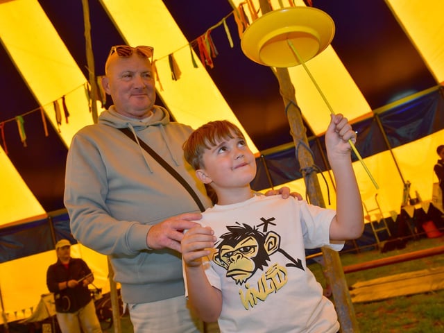 Vinnie Brownless and Francis Brownless, 7, of Ilkeston.