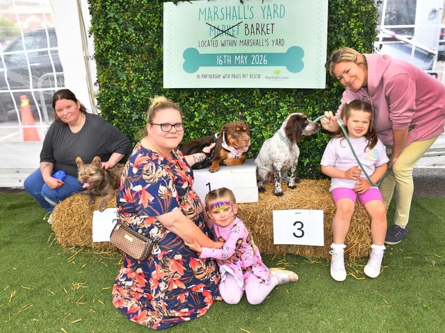 Winner Tilly with four-year-old Emily and the runners up