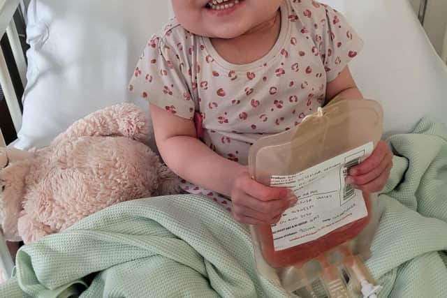Olivia Volley undergoes her stem cell transplant.