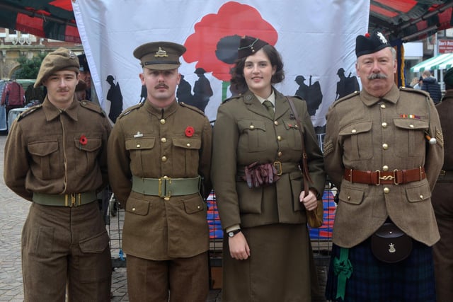 The British Legion attended the 1940’s themed market in Gainsborough showcasing some of the World War uniforms