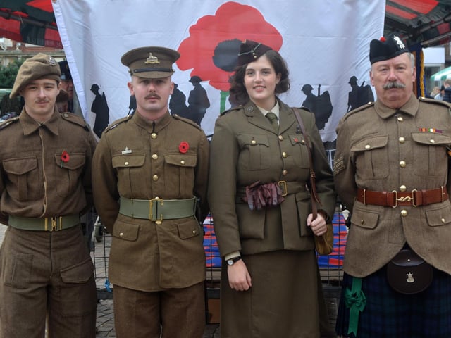 The British Legion attended the 1940’s themed market in Gainsborough showcasing some of the World War uniforms