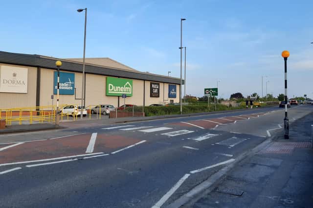 The worn zebra crossing that is set to be upgraded on the A52 outside Boston.