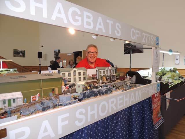 Mark Bamford of Sleaford Model Railway Society with his own layout at the model rail show, one of 21 layouts on display plus trade stands at St George's Academy.