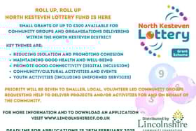 Full details of the funding can be found at www.lincolnshirecf.co.uk