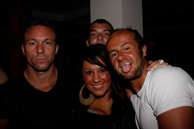 A group of four revellers at Grand Central, Skegness, 10 years ago.