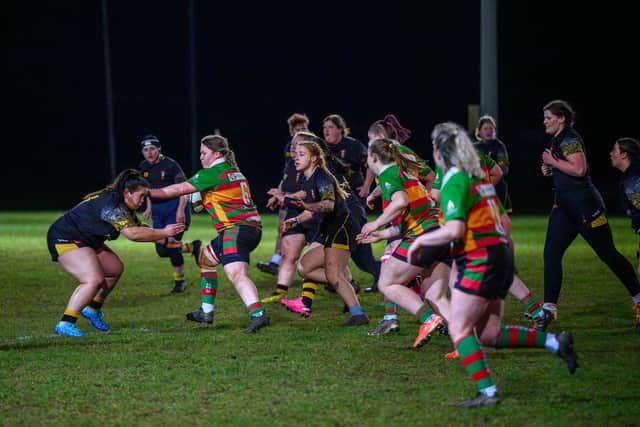 Action from Friday's victory.