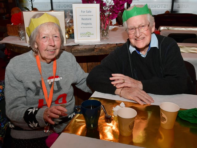 Joan and Trevor Scott of Skegness at the Storehouse community meal.