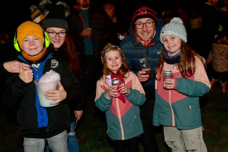 L-R Tracey Dale, William Dale 10, Richard Murray, Beatrice Murray 7, Annabelle Murray 10 of Sleaford