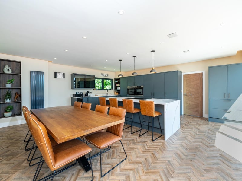 The breakfast kitchen and dining area.