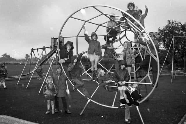 A new play area featuring a futuristic-looking piece of equipment opened in Frampton 50 years ago. The Moonprobe climbing frame was joined by a slide, swings and a ‘whirling’ platform in the gardens of the village’s old school. The area had been bought by Frampton United Charities and was officially opened by the group’s chairman, Rex Barber.