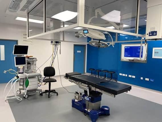 One of the new operating theatres installed at Grantham. Photo: ULHT