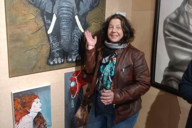 Samantha Woodward with Break Free Elephant.