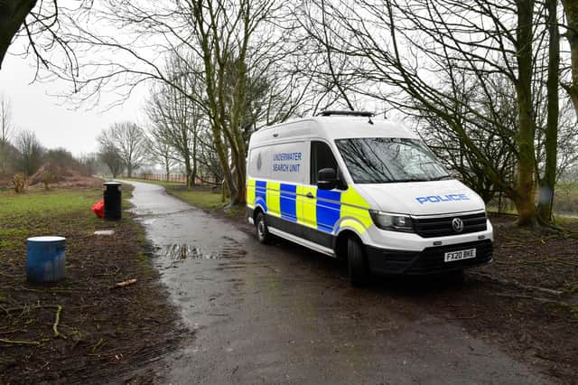 Police on the scene at Witham Way Country Park in Boston back in March this year.