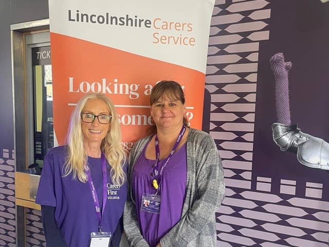 Carers First staff at their first EMR partnership event at Lincolnshire train station.