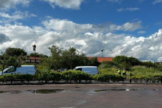 A body has been found in the grounds of Tesco in Skegness. Photo: Steve Gould.