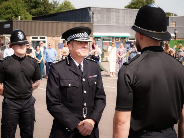 Chief Constable Gibson at Cohort 39's Passing Out Ceremony.