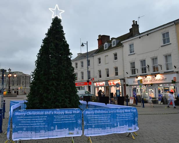 Last year's Christmas tree in Boston's Market Place.
