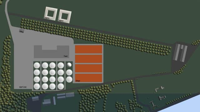 Layout of the propsed plant.