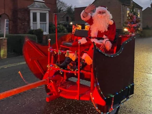 The Santa parade around the streets of Alford. Photo: Anna Billett.