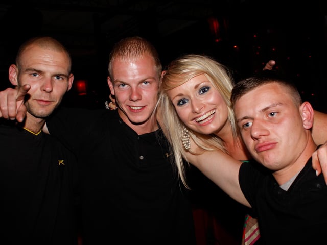 Another group enjoying a night out 10 years ago.