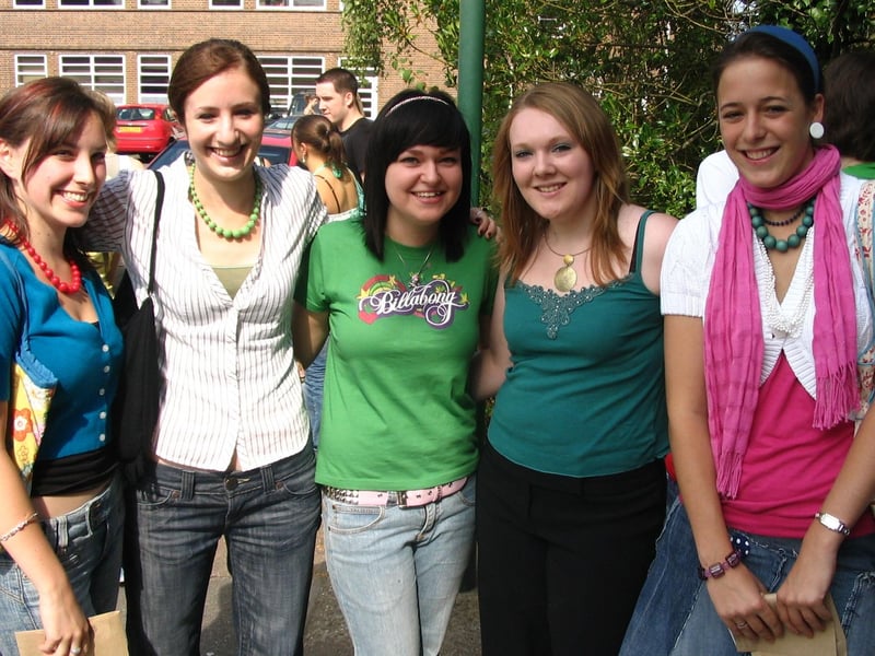 Boston High School on A-level results day in 2006.