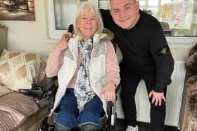 Conor Alexander with his grandma,  Norma.