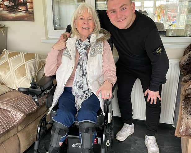 Conor Alexander with his grandma,  Norma.