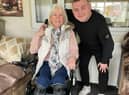 Conor Alexander with his grandma,  Norma.