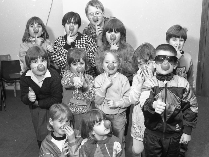 A 30-minute sponsored silence was held at the New Life Fellowship members for Comic Relief in 1993.