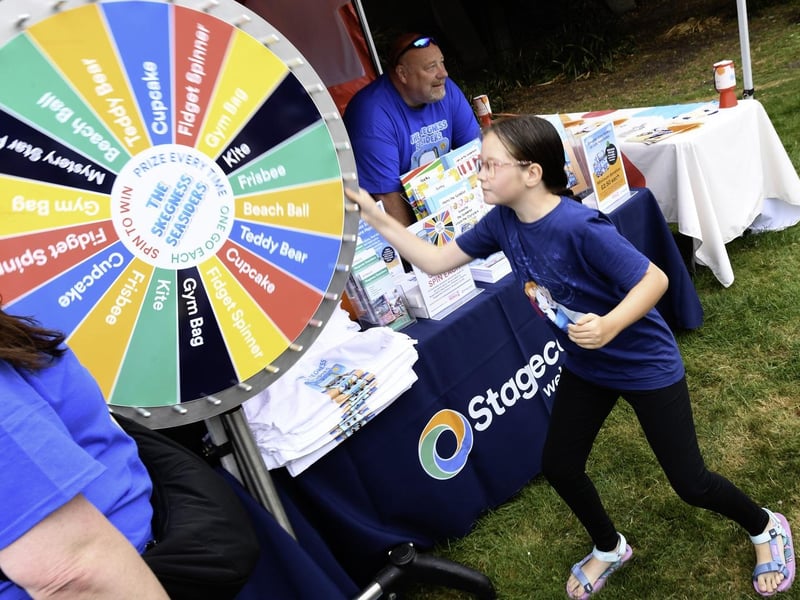'Wheel of Fortune' fun at the Seasiders Summer Party.