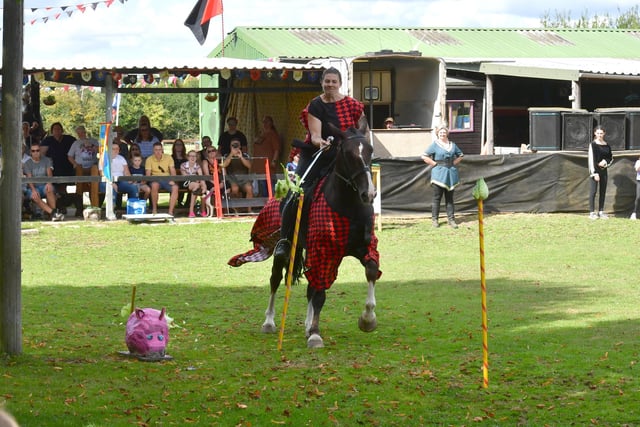 Medieval riding skills  were demonstrated at the tournament.