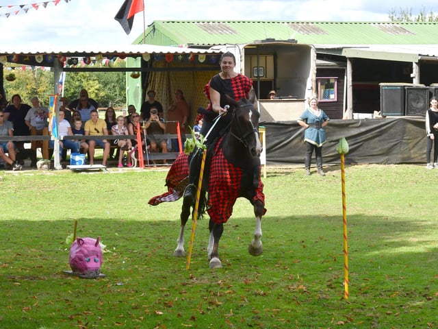 Medieval riding skills were demonstrated at the tournament.