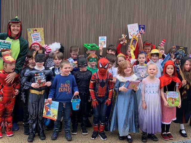 Winchelsea School children on World Book Day 2023.
