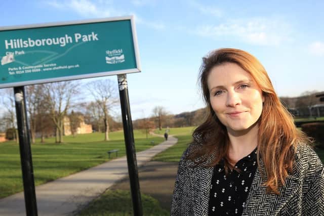 Tramlines director Sarah Nulty at Hillsborough Park. Picture: Chris Etchells.