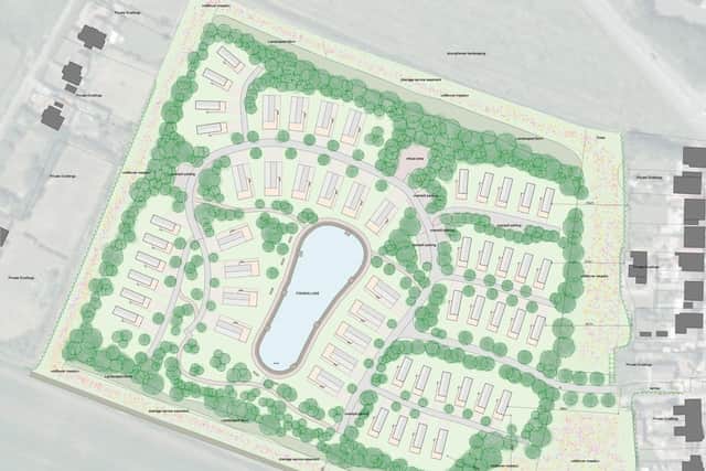 The plan for the extended caravan park.