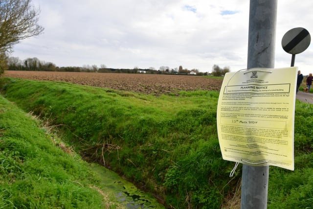 One of the agricultural fields for the proposed industrial site.