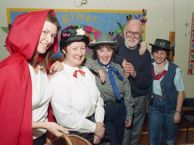 It was not just pupils who took part in the fancy dress fun.