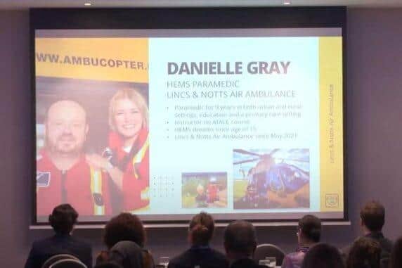 Paramedic Danielle Gray was invited to the East Midlands Major Trauma Network’s annual conference